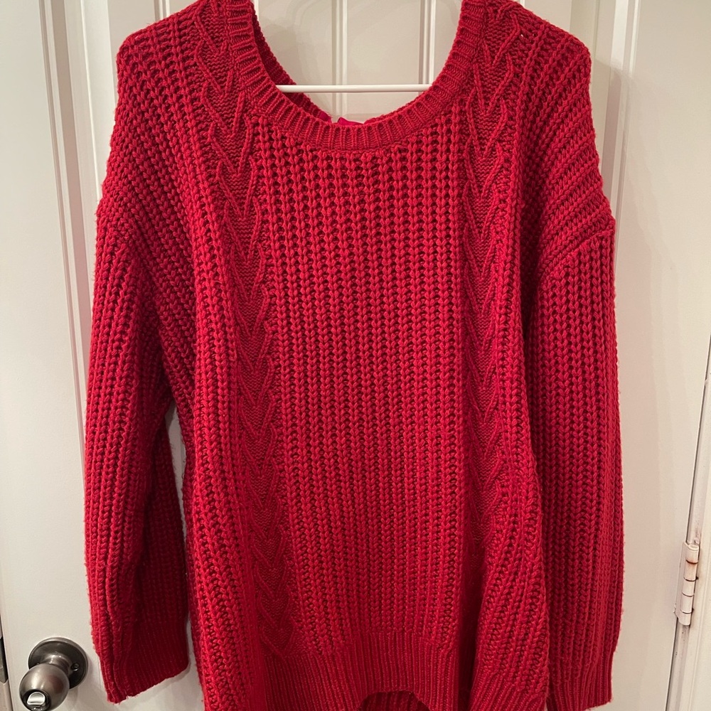 Torrid Red Crew Neck Sweater - Women’s size 2 (18/20)